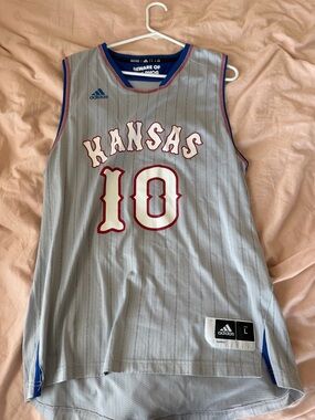 adidas Kansas Gray Jersey with Blue and Red Trim